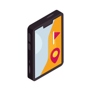 Mobile Map, Mobile Location, Mobile Direction, Gps, Navigation, icon