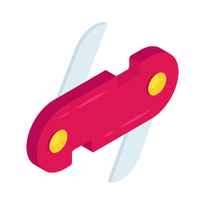 Paper Cutter, Swiss Knife, Pocket Knife, Paper Blade, Stationery icon