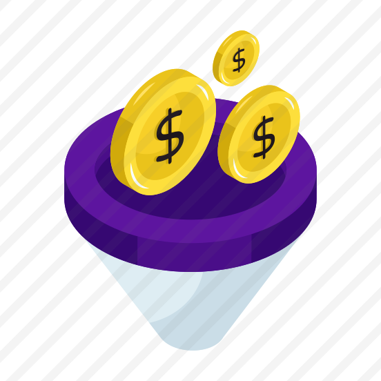 Sales Funnel, Money Filtration, Extraction, Financial Funnel, Money Pouring preview