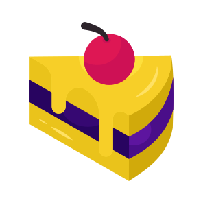 Cake Slice, Edible, Cake Piece, Cherry Cake, Bakery Item, icon