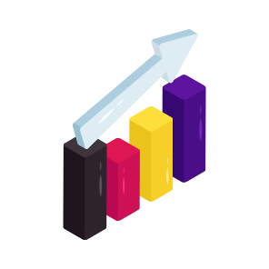 Data Analytics, Infographic, Statistics, Growth Graph, Growth Chart icon