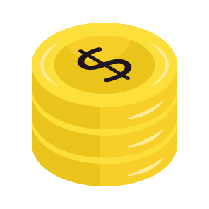 Dollar Coins, Cash Coins, Money Coins, Currency Coin, Finance icon