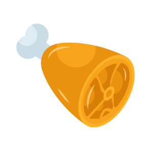 Drumstick, Ham, Fast Food, Junk Meal, Edible icon