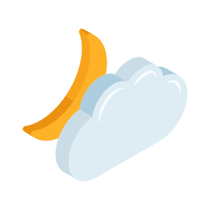 Cloudy Night, Nighttime, Weather Forecast, Overcast, Meteorology icon