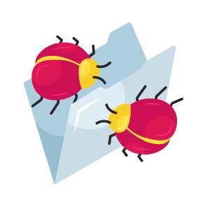Folder Bug, Document, Doc, Archive, Binder icon