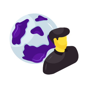 Global User, Global Person, Global Profile, Global Account, Worldwide User icon