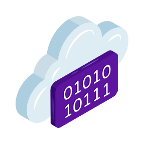 Cloud Binary Data, Cloud Binary Code, Cloud Technology, Cloud Computing, Cloud Service icon