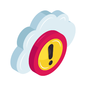 Cloud Error, Cloud Problem, Cloud Alert, Cloud Warning, Cloud Caution, icon