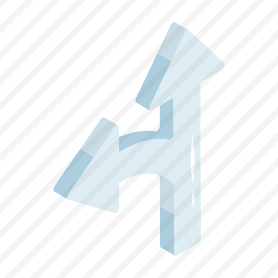 Directional Arrow, Navigational Arrow, Arrowhead, Pointing Arrow, Upward And Left Arrow preview