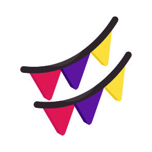 Garlands, Buntings, Party Streamers, Flags, Decor Accessory icon