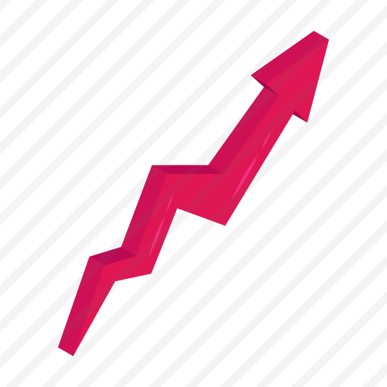 Growth Arrow, Progress Arrow, Arrowhead, Pointing Arrow, Directional Arrow preview