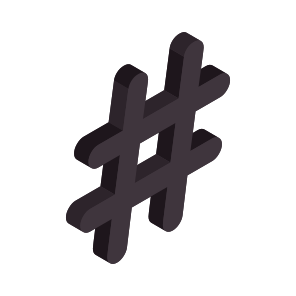 Hashtag, Octothorpe, Hash Mark, Number Sign, Number Symbol icon