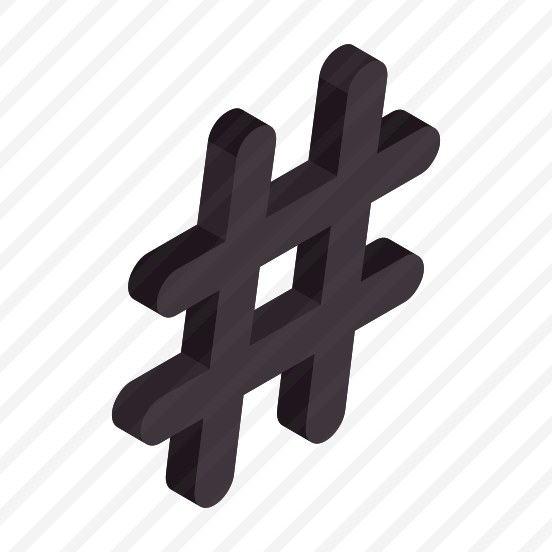 Hashtag, Octothorpe, Hash Mark, Number Sign, Number Symbol preview