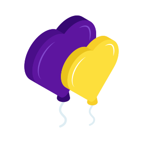 Heart Balloons, Helium Balloons, Party Decor, Party Decoration, Gasbags, icon
