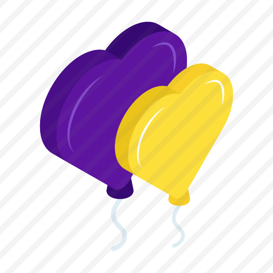 Heart Balloons, Helium Balloons, Party Decor, Party Decoration, Gasbags, preview