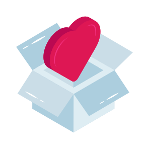 Love Box, Heart Box, Parcel, Package, Carton icon