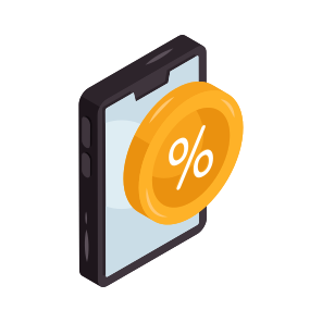 Mobile Discount, Online Discount, Mobile Sale, Online Sale, Commerce icon