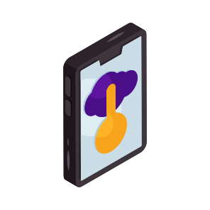 Mobile Overcast,mobile Weather App, Mobile Forecast, Meteorology, Online Weather Forecast icon