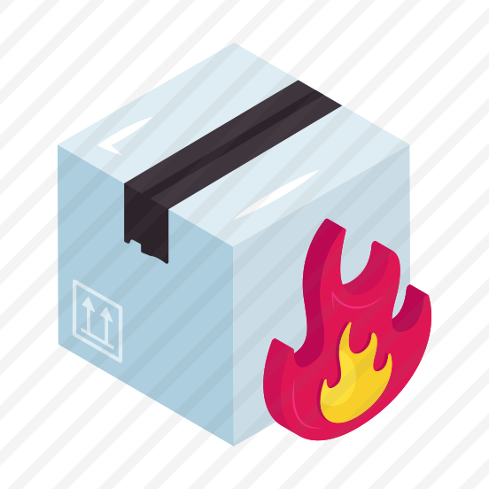 Parcel Burning, Carton, Package Burning, Box, Logistic Delivery preview