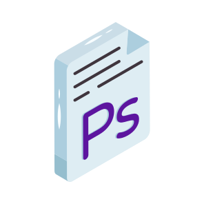 Ps File, File Format, Filetype, File Extension, Document icon