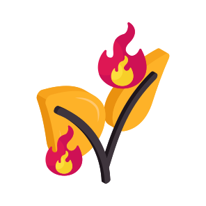 Tree Burning, F Forest Fire, Orest Burning, Bushfire, Disaster icon