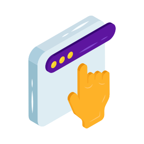 Web Click, Website Click, Webpage Click, Online Click, Gesture icon