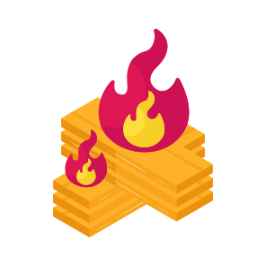 Wood Planks Burning, Pile Of Wood, Plywood, Wood Stack, Timber icon