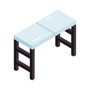 Workout Table, Workout Bench, Gym Tool, Gym Equipment, Gym Instrument icon