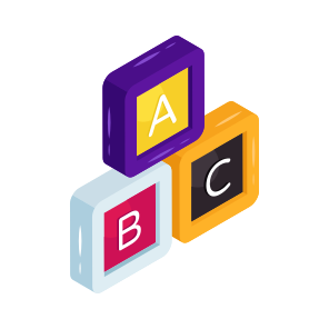 Abc Blocks, Abc Learning, Basic Education, Kindergarten, Basic Learning, icon
