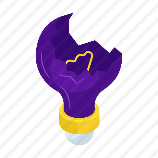 Broken Idea, Cracked Idea, Creative Idea, Bright Idea, Big Idea, preview