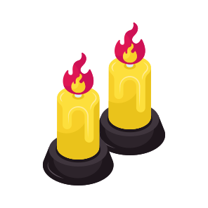 Candles, Candlesticks, Burning Candles, Paraffin, Chandelier, icon