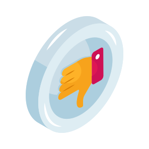 Customer Rating, Customer Review, Thumbs Down, Negative Feedback, Customer Response icon