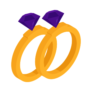 Diamond Rings, Ringlets, Jewel, Ornament, Engagement icon