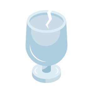 Fragile Glass, Broken Glass, Crack Glass, Glassware, Brittle Glass icon