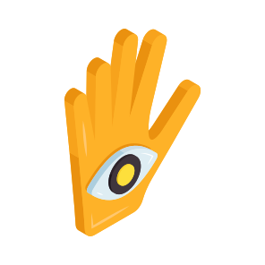Hamsa, Jewish Hand, Judaism, Hand Gesture, Hand Amulet icon