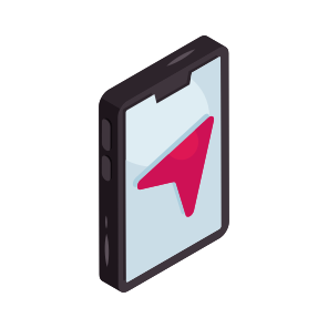 Mobile Cursor, Mobile Pointer, Pointing Arrow, Navigation Arrow, Arrowhead icon