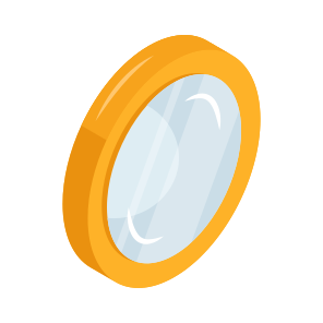 Pedestal Mirror, Looking Glass, Reflector, Folding Mirror, Hand Mirror icon