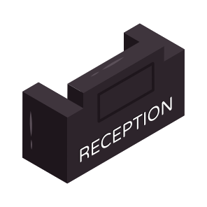 Reception Table, Reception Desk, Tabletop, Furniture, Interior icon