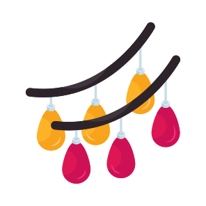 String Lights, Decorative Lights, Decor, Decorative Accessory, Street Lights icon
