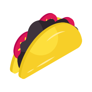 Taco, Fast Food, Meal, Edible, Eatable icon