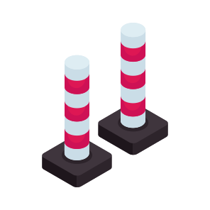 Traffic Poles, Picket, Barrier, Barricade, Hurdle, Blockade icon