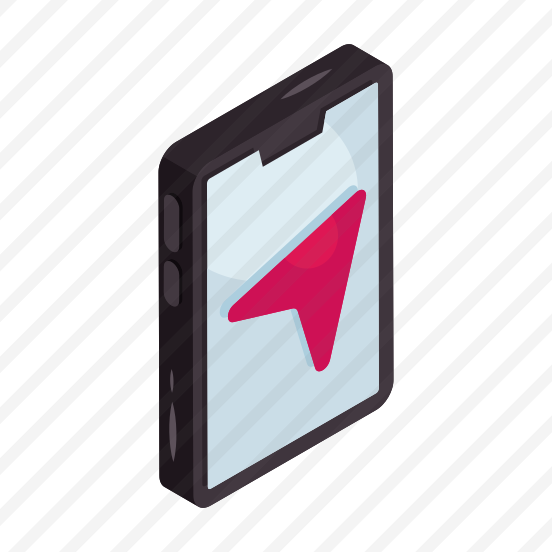 Mobile Cursor, Mobile Pointer, Pointing Arrow, Navigation Arrow, Arrowhead preview
