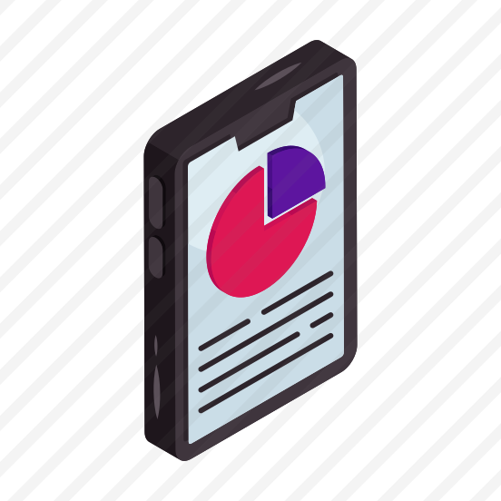 Mobile Pie Chart, Pie Graph, Data Analytics, Statistics, Infographic, preview
