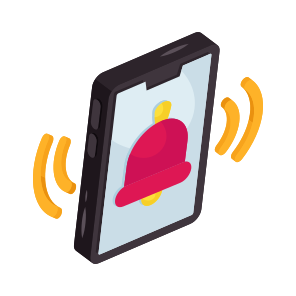 Mobile Ringing, Mobile Bell, Mobile Alarm, Phone Ringing, Mobile Notification icon