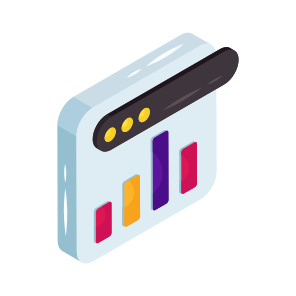Online Data Analytics, Online Infographic, Online Statistics, Business Chart, Business Graph icon