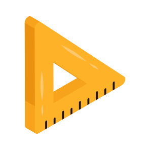 Rectangular Scale, Geometry Tool, Geometry Equipment, Inches, Centimeter icon