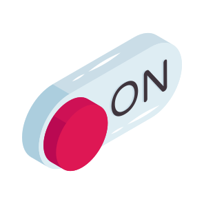 Switch On, On Button, Power Button, Shutdown, Control Button icon
