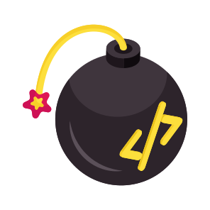 Bomb Coding, Bomb Programming, Software Development, Html Coding, Technology icon