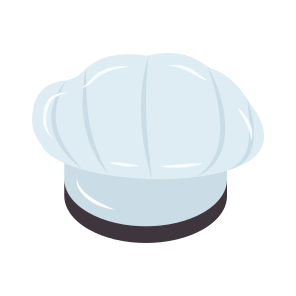 Chef Hat, Cap, Headpiece, Headwear, Headgear icon