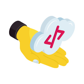 Cloud Coding, Cloud Programming,cloud Technology, Software Development, Html Coding, icon
